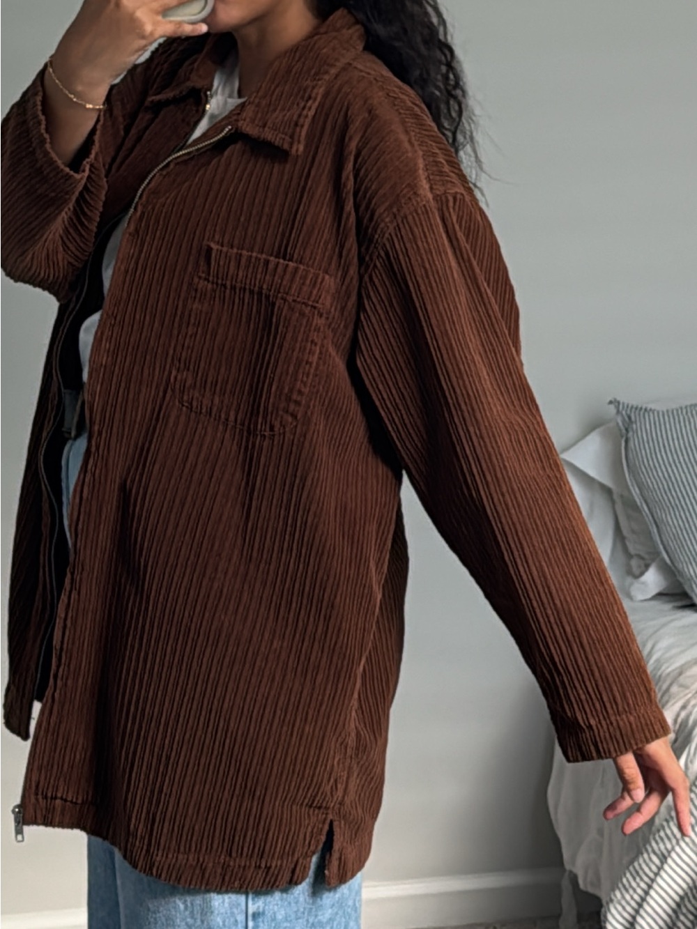 Vintage brown corduroy jacket - Picture 3 of 5